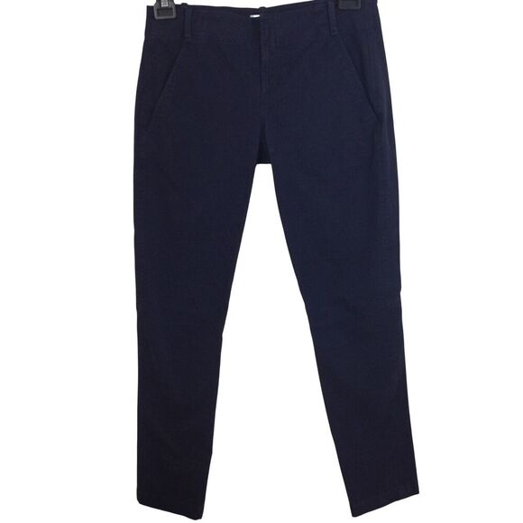A.L.C. Womens Cotton Mid Rise Skinny Blue Chino Pant Size 8 - Picture 1 of 12